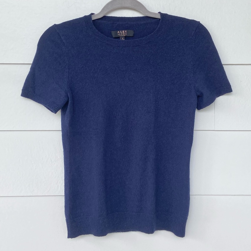 Alex Marie Cashmere Short Sleeve Top Sweater S
